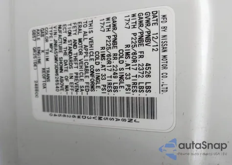 2013 Nissan Rogue Sv из США, поврежденный, VIN JN8AS5MV3DW626540